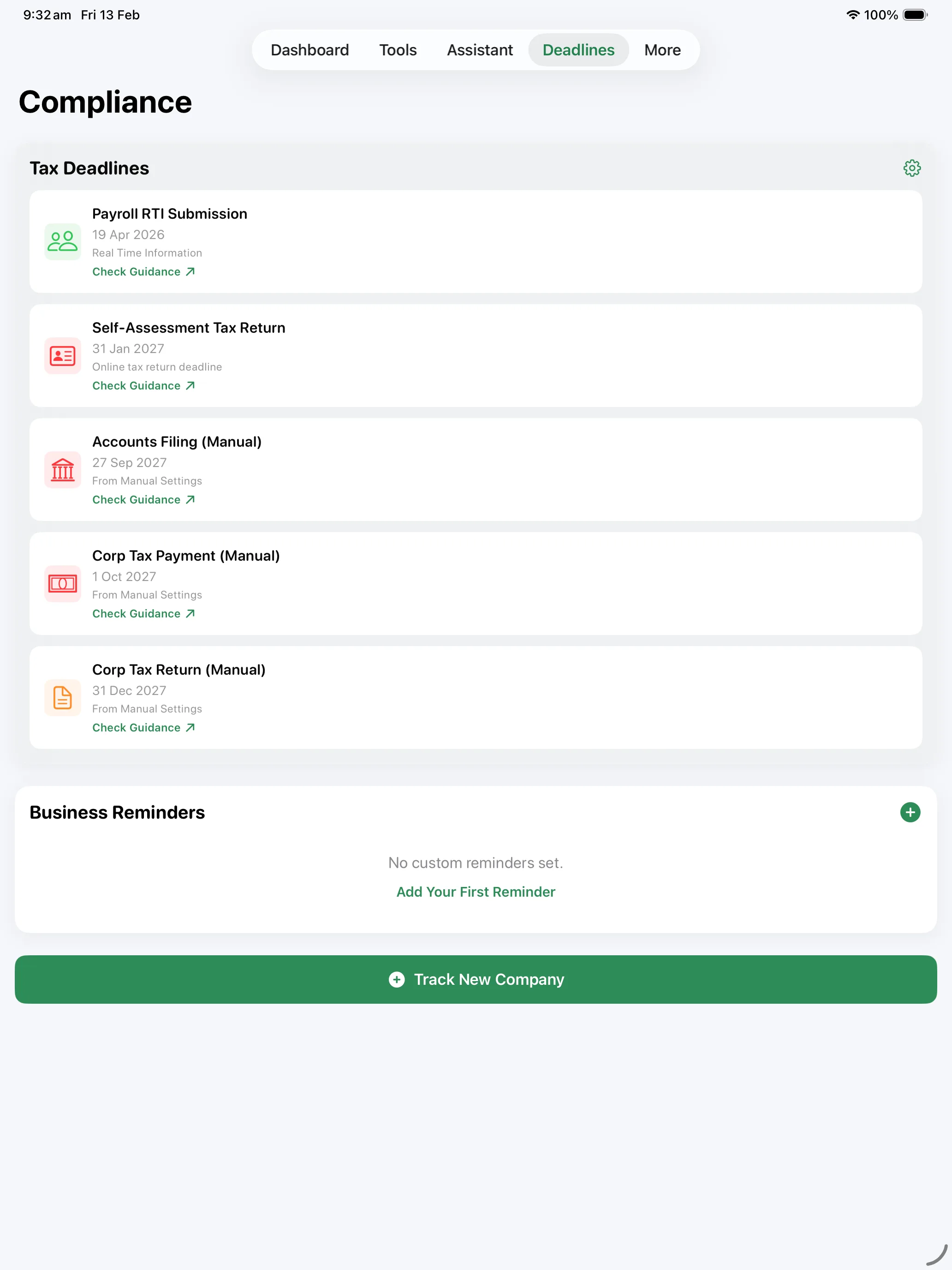 PushDigits Deadline Tracker